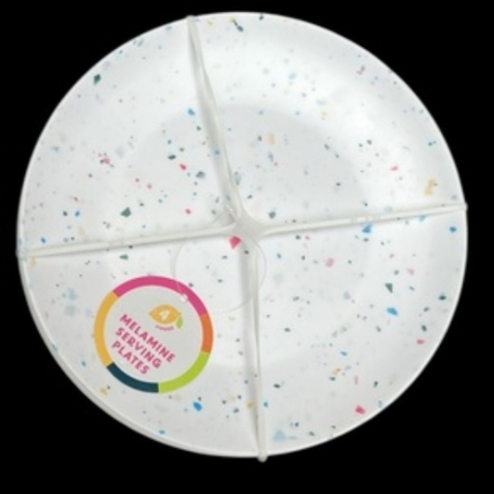 Lucky Star - Speckled Melamine Serving Plate (4)